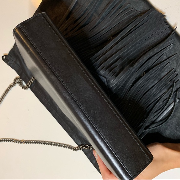 Yves Saint Laurent YSL Fringe Monogram Purse Bag - Picture 7 of 9